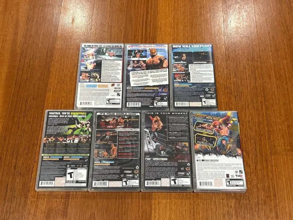 Complete WWE PSP Collection SmackDown vs Raw 2006-2011 + All Stars CIB Lot